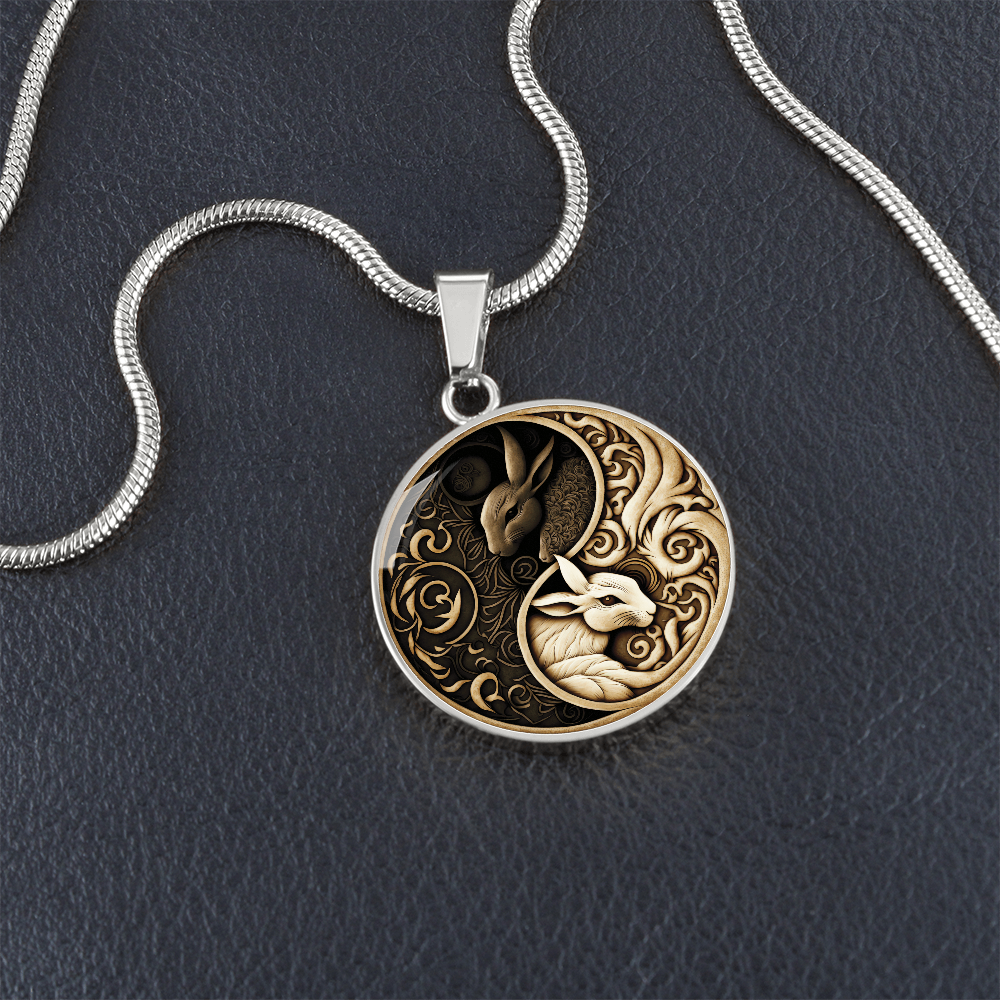 Yin Yang Rabbit Necklace