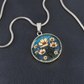 Cosmos Pendant Necklace - October Birth Flower Jewelry