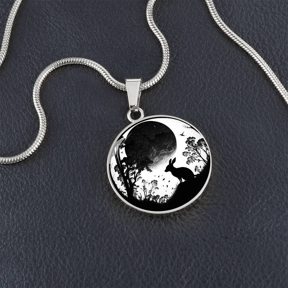 Moon and Rabbit Necklace