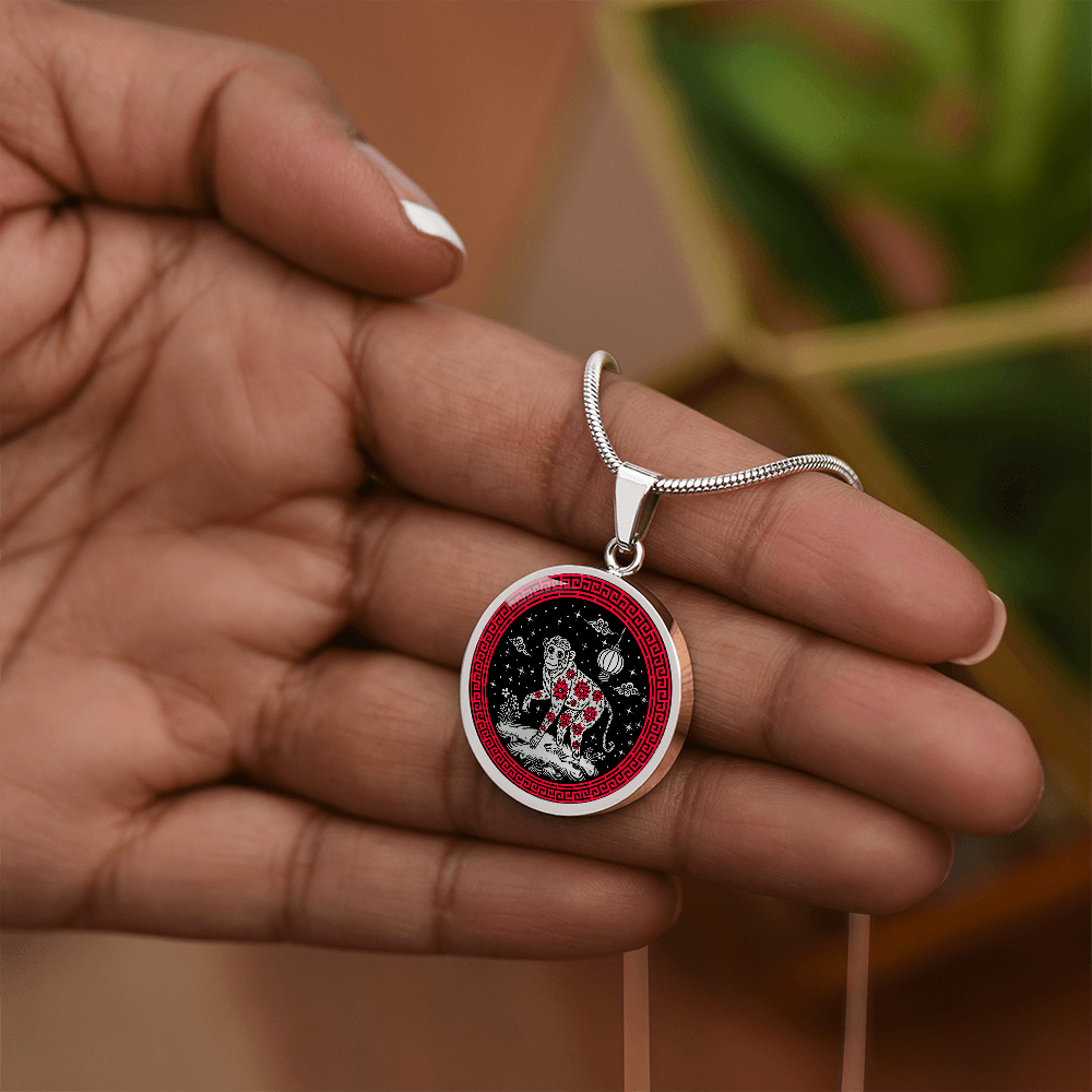 Monkey Necklace Chinese Zodiac Animal Pendant Jewelry