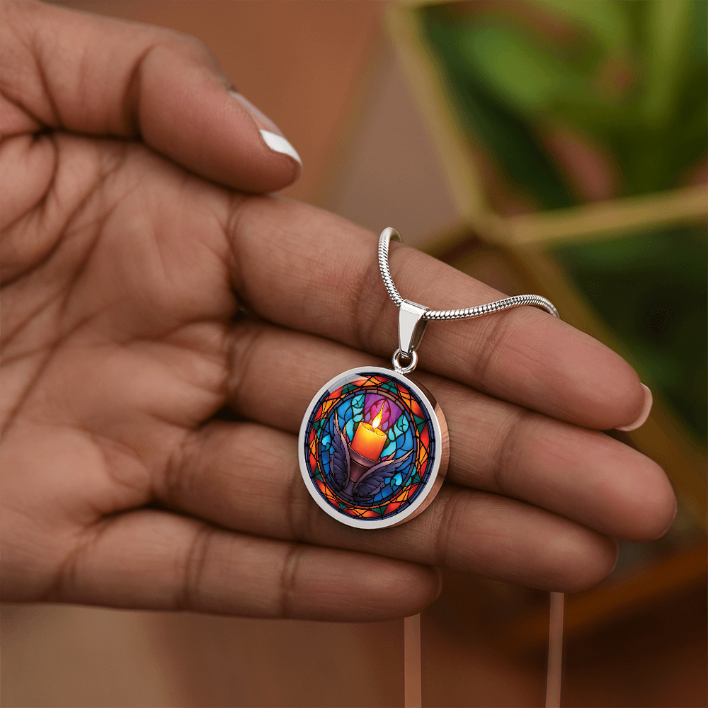 Advent Candle Necklace - Christian Pendant Jewelry