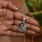 Carnation Yin Yang Necklace - January Birth Month Flower Pendant Jewelry