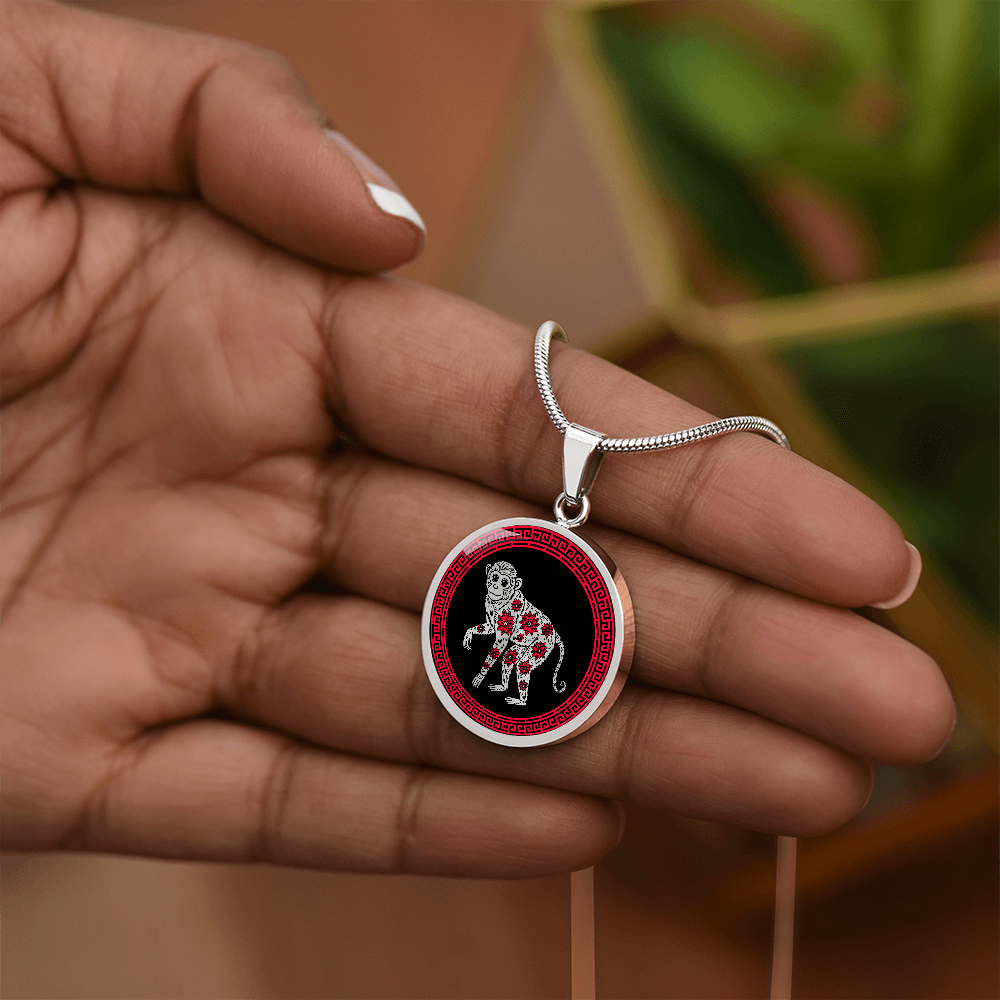 Monkey Necklace Chinese Zodiac Animal Pendant Jewelry