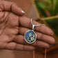 Morning Glory Yin Yang Necklace - September Birth Month Flower Pendant Jewelry