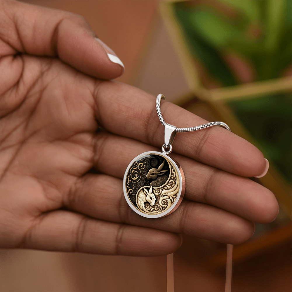 Yin Yang Rabbit Necklace