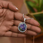 African Violet Necklace, Personalized February Birth Month Flower Jewelry, Gold Floral Charm Pendant Valentines & Mothers Day Gift For Her