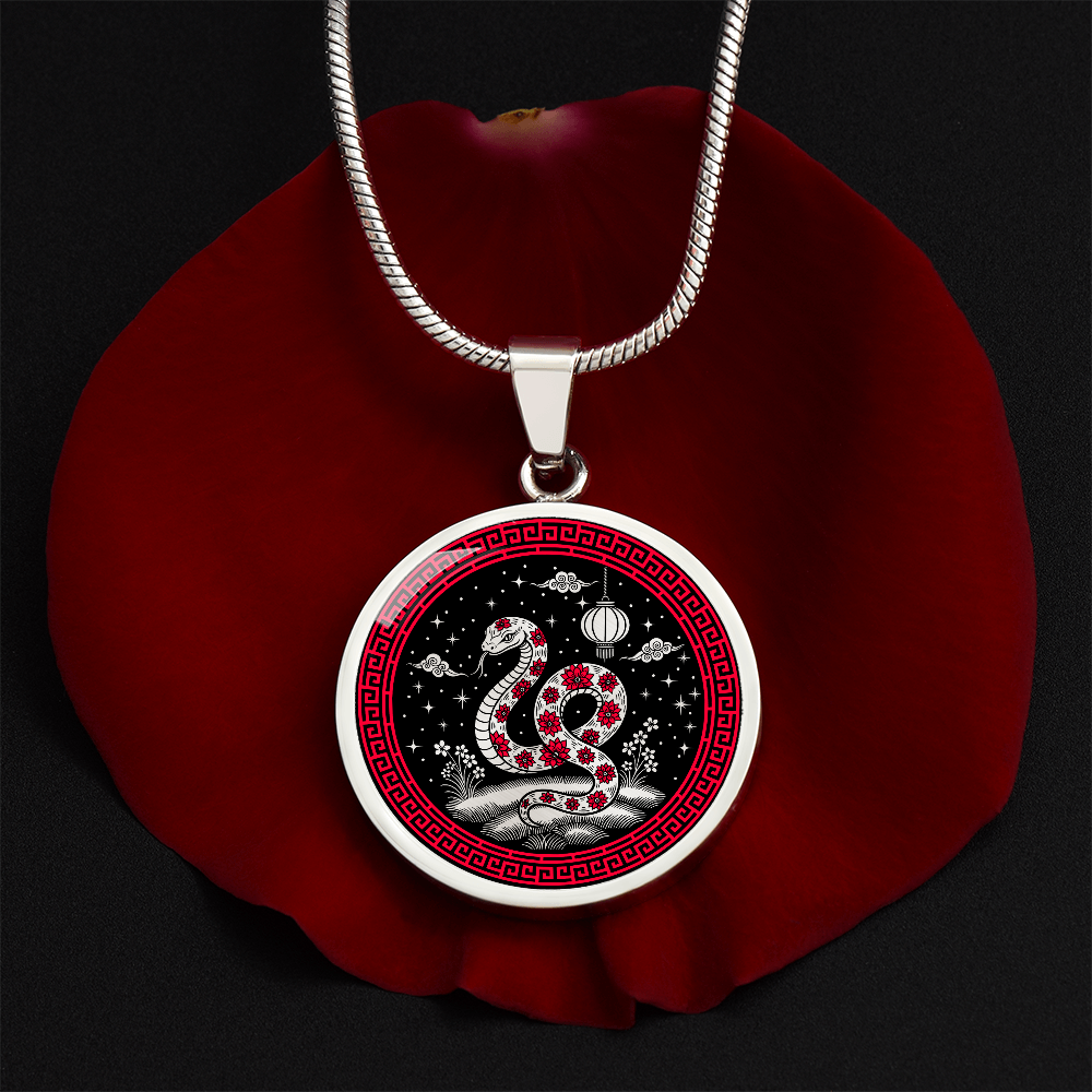 Snake Necklace - Chinese Zodiac Charm Pendant