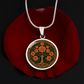 Celtic Tree of Life Pendant Necklace - Marigold October Birth Flower Jewelry