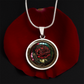 Red Rose Necklace - June Birth Flower Pendant Jewelry