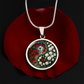 Rose Yin Yang Necklace - June Birth Month Flower Pendant Jewelry