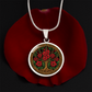 Celtic Tree of Life Pendant Necklace - Gladiolus August Birth Flower Jewelry