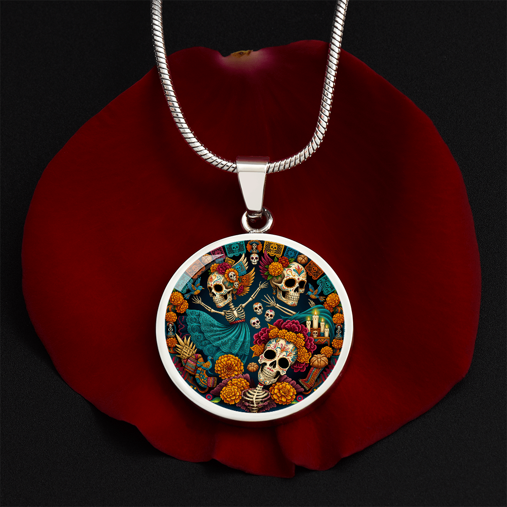 Day of the Dead Necklace - Día de los Muertos Pendant Jewelry