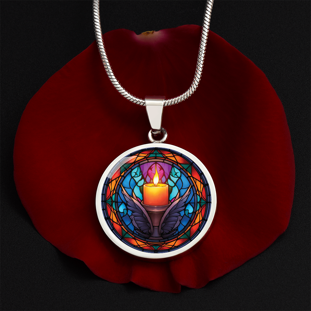 Advent Candle Necklace - Christian Pendant Jewelry