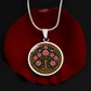 Celtic Tree of Life Pendant Necklace - Carnation January Birth Flower Jewelry