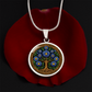Celtic Tree of Life Pendant Necklace - Aster September Birth Flower Jewelry