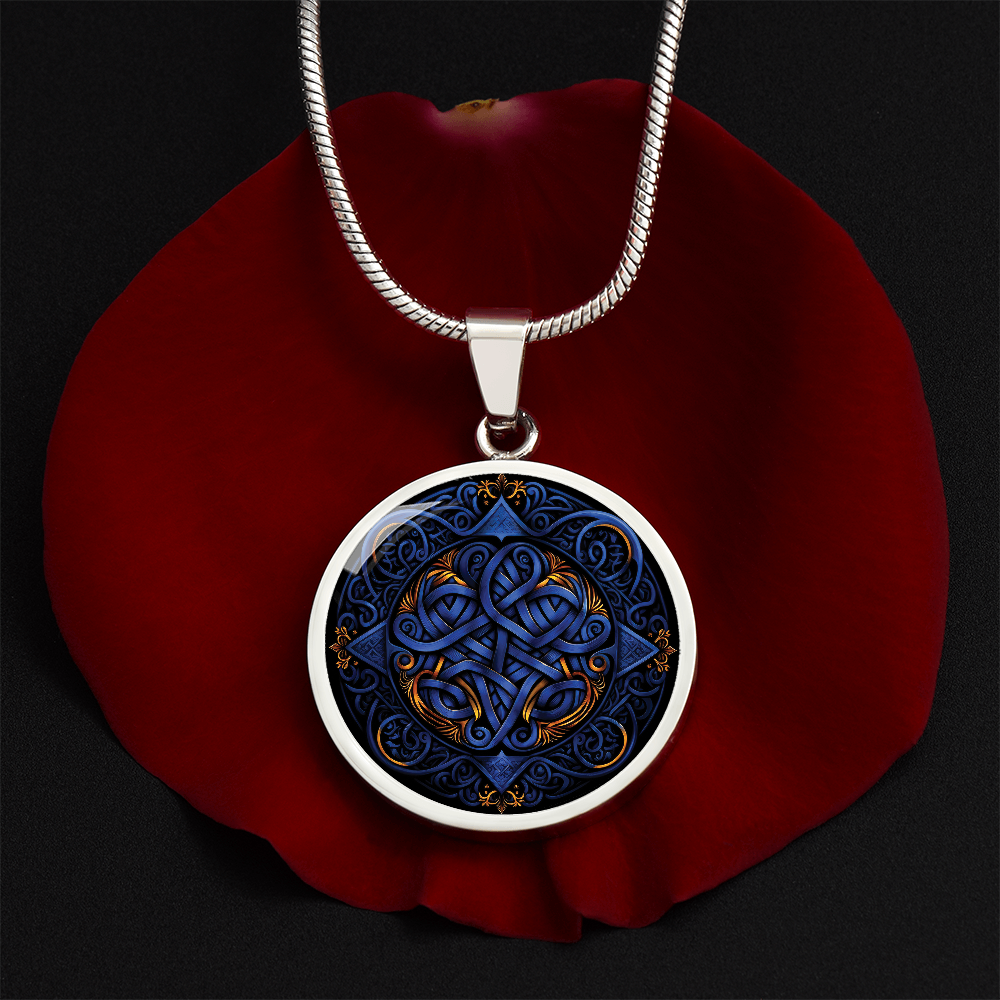 Blue Celtic Knot Necklace - Romantic Pendant Jewelry