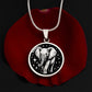 Elephant Necklace, Good Luck Charm Pendant, Spirit Companion Jewelry Gifts, Engraved Gold Elephant Valentines Gift & Mothers Day Necklace
