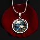 Water Lily Necklace - July Birth Flower Pendant Jewelry