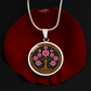 Celtic Tree of Life Pendant Necklace - Cosmos October Birth Flower Jewelry