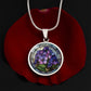 African Violet Necklace, Personalized February Birth Month Flower Jewelry, Gold Floral Charm Pendant Valentines & Mothers Day Gift For Her