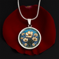 Cosmos Pendant Necklace - October Birth Flower Jewelry