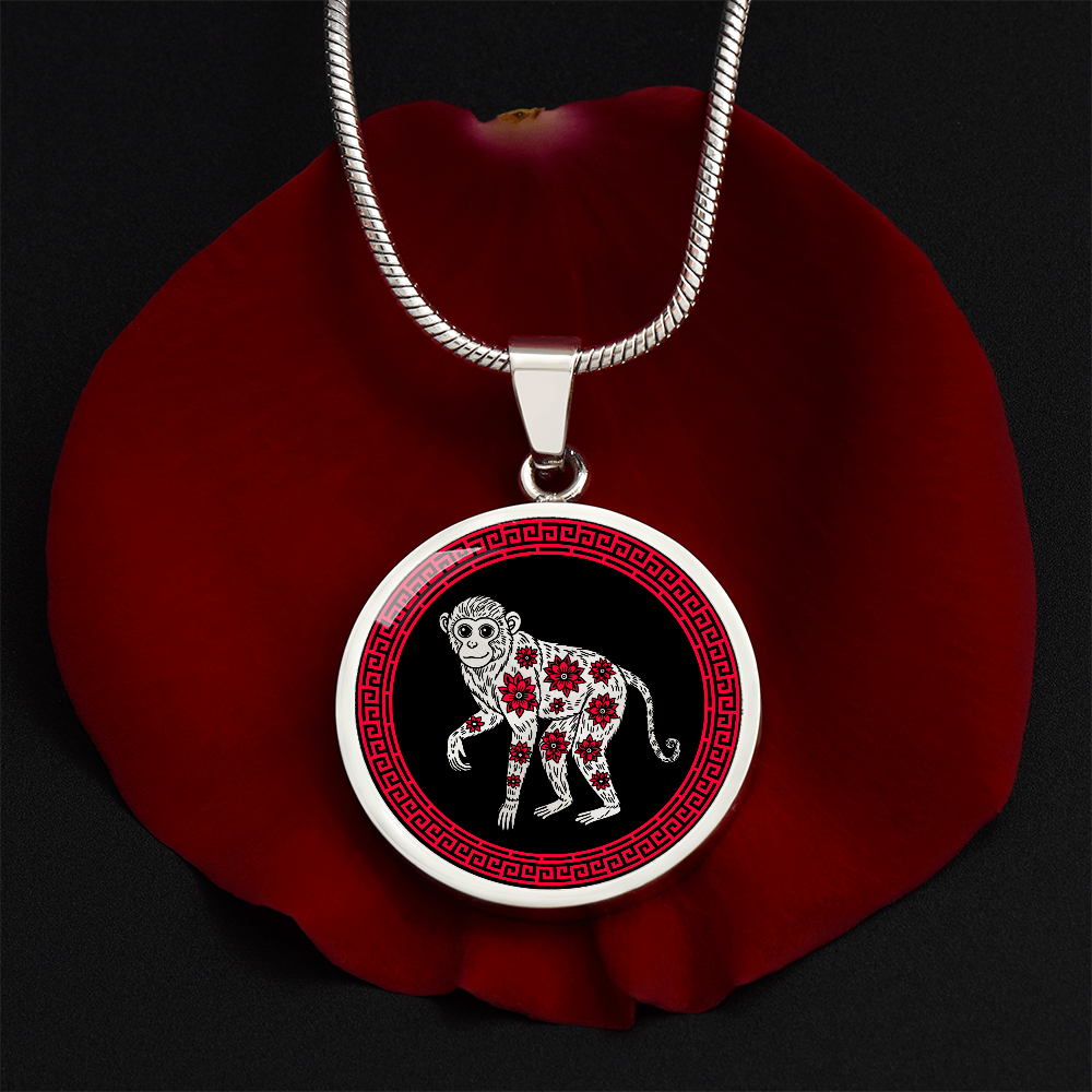 Monkey Necklace Chinese Zodiac Animal Pendant Jewelry