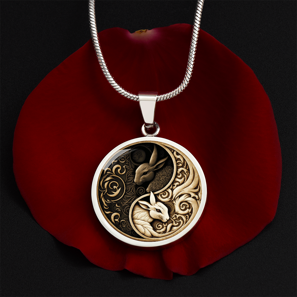 Yin Yang Rabbit Necklace