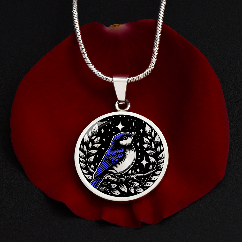Eastern Bluebird Necklace