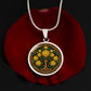 Celtic Tree of Life Pendant Necklace - Chrysanthemum November Birth Flower Jewelry