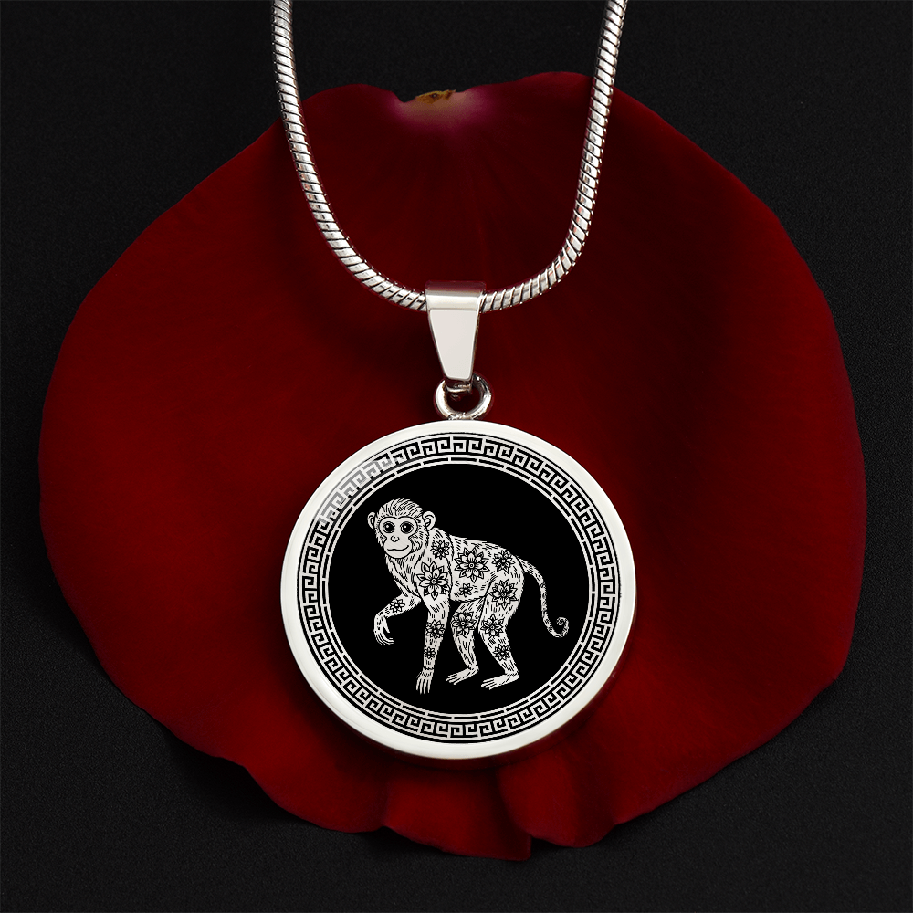 Monkey Necklace Chinese Zodiac Animal Pendant Jewelry