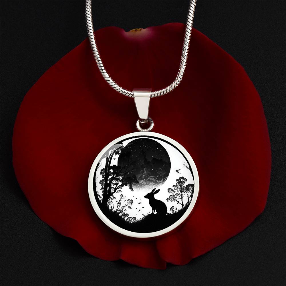 Moon and Rabbit Necklace