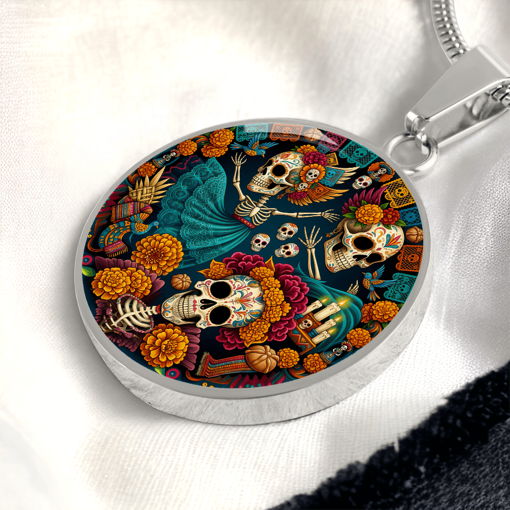 Day of the Dead Necklace - Día de los Muertos Pendant Jewelry