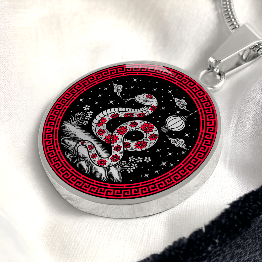 Snake Necklace - Chinese Zodiac Charm Pendant