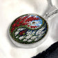 Larkspur Yin Yang Necklace - July Birth Month Flower Pendant Jewelry