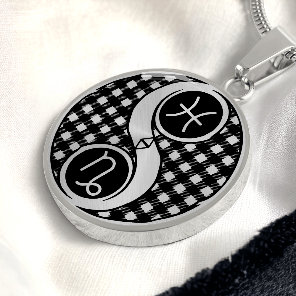 Pisces & Capricorn Necklace, Yin Yang Couples Zodiac Jewelry