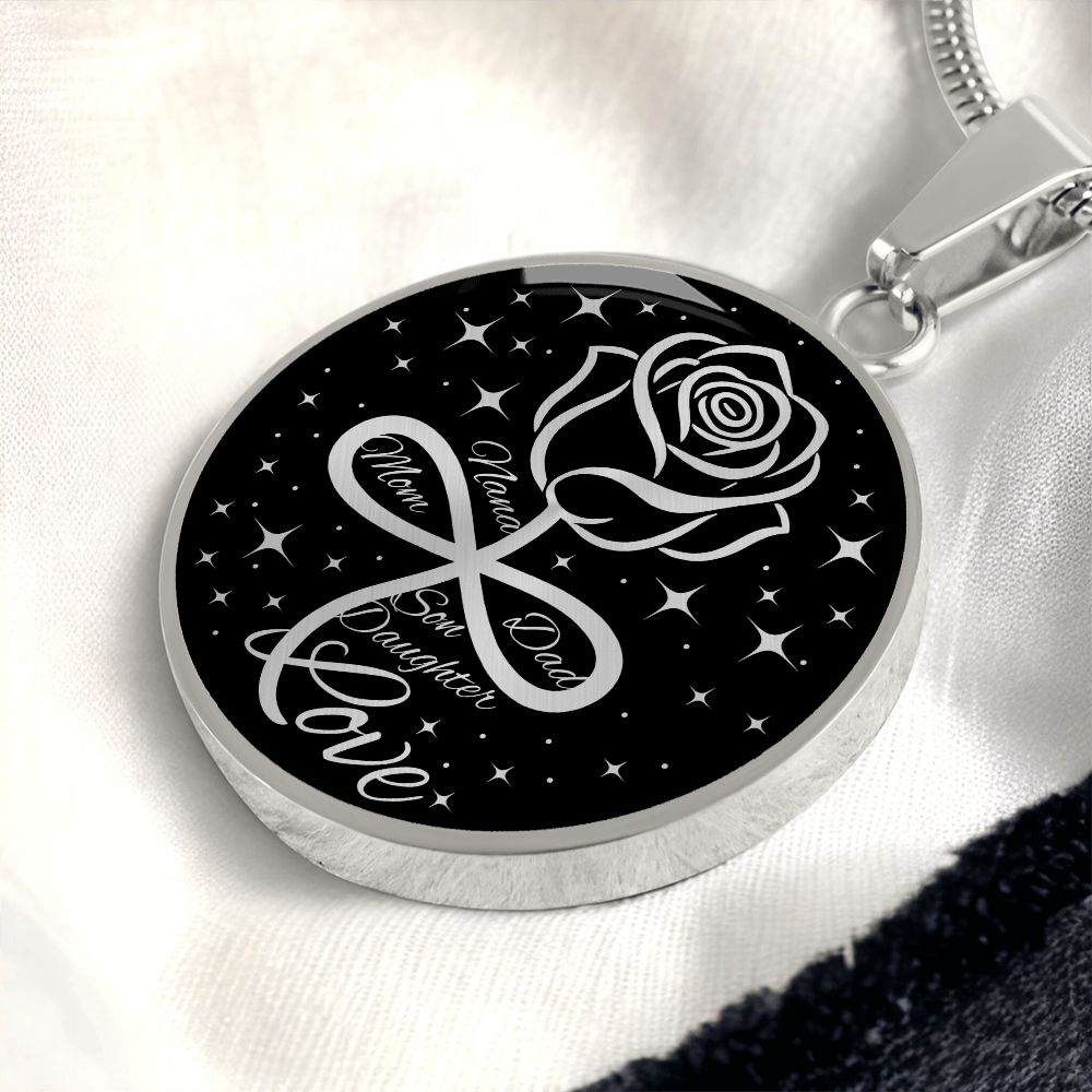 Family Infinity Rose Necklace