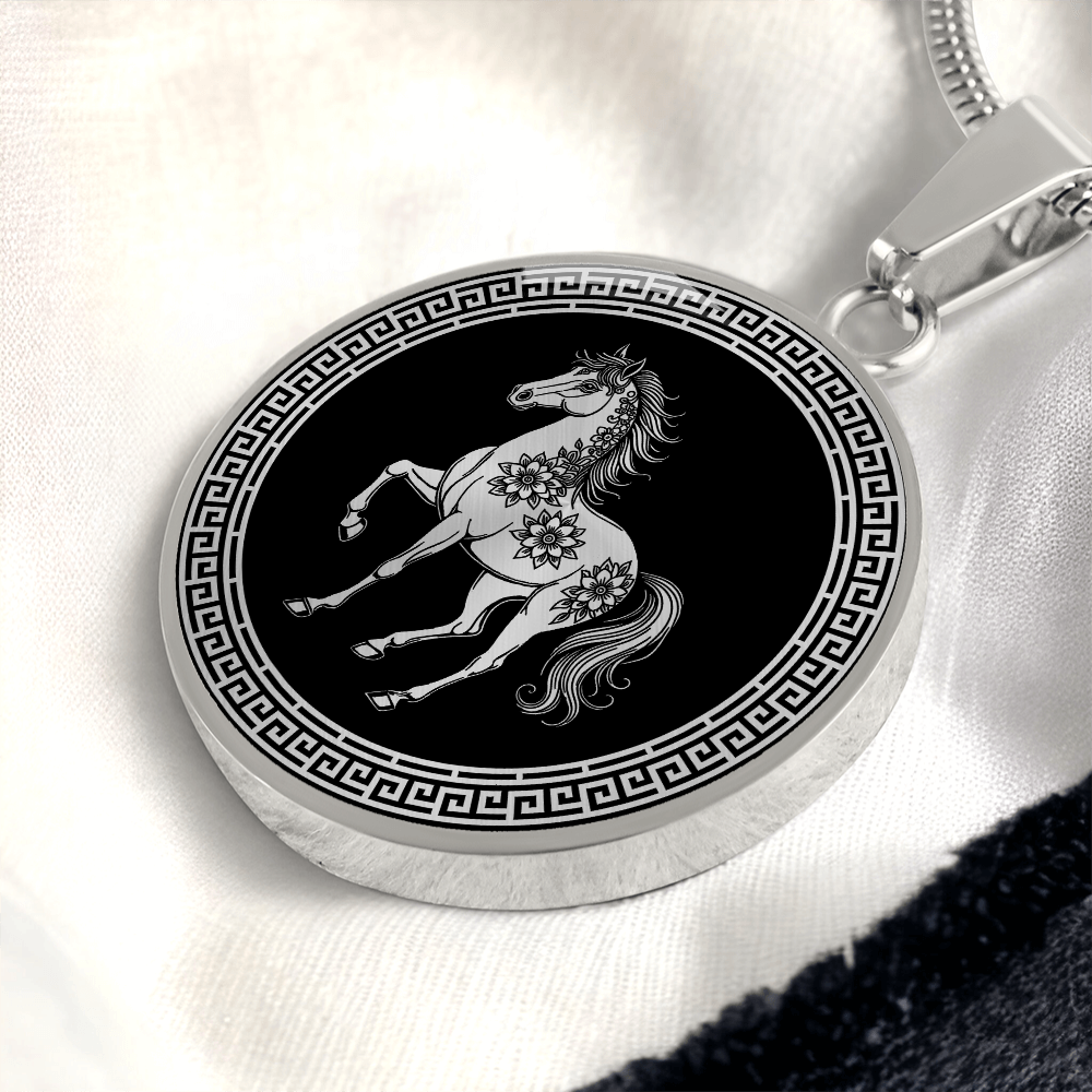 Horse Necklace Chinese Zodiac Animal Pendant Jewelry