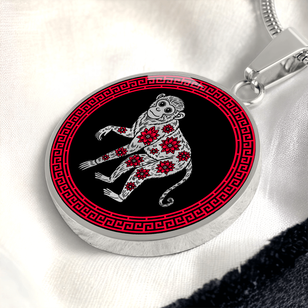 Monkey Necklace Chinese Zodiac Animal Pendant Jewelry