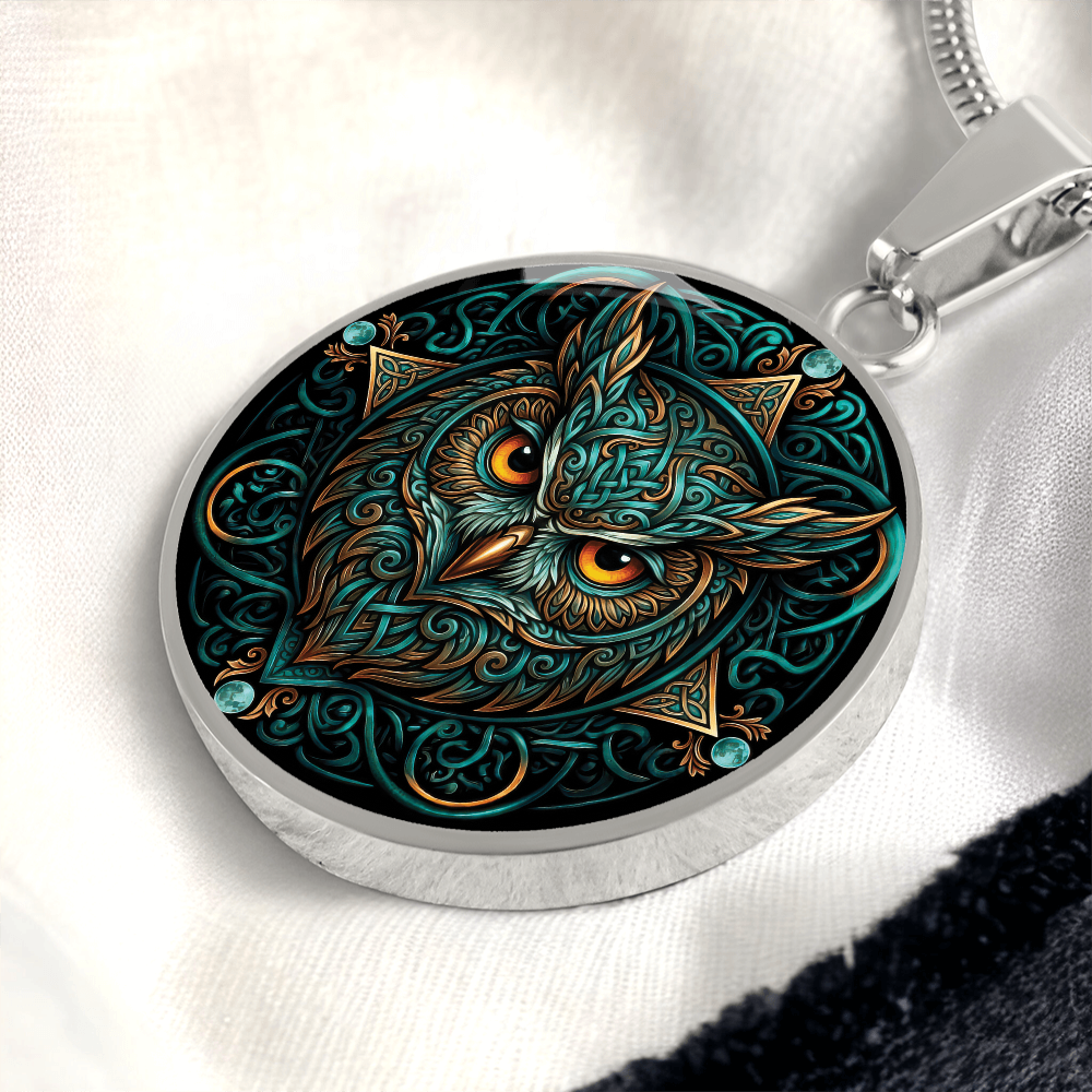 Celtic Owl Necklace – Symbolizing Wisdom and Spiritual Guidance