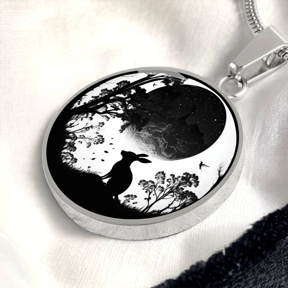 Moon and Rabbit Necklace