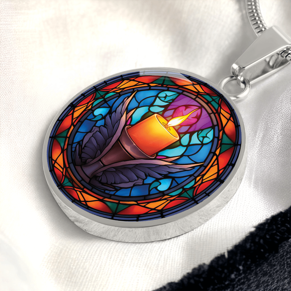 Advent Candle Necklace - Christian Pendant Jewelry