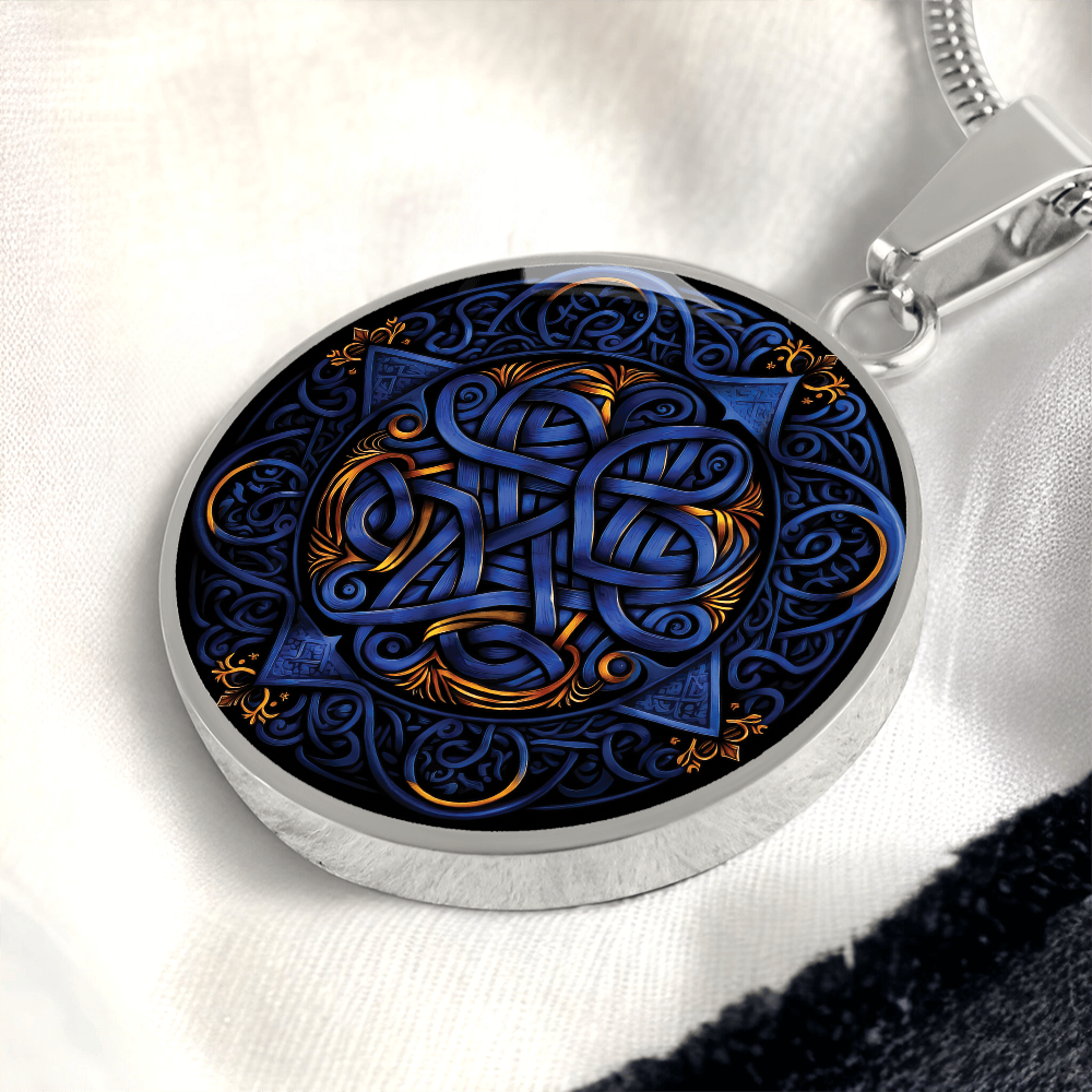 Blue Celtic Knot Necklace - Romantic Pendant Jewelry