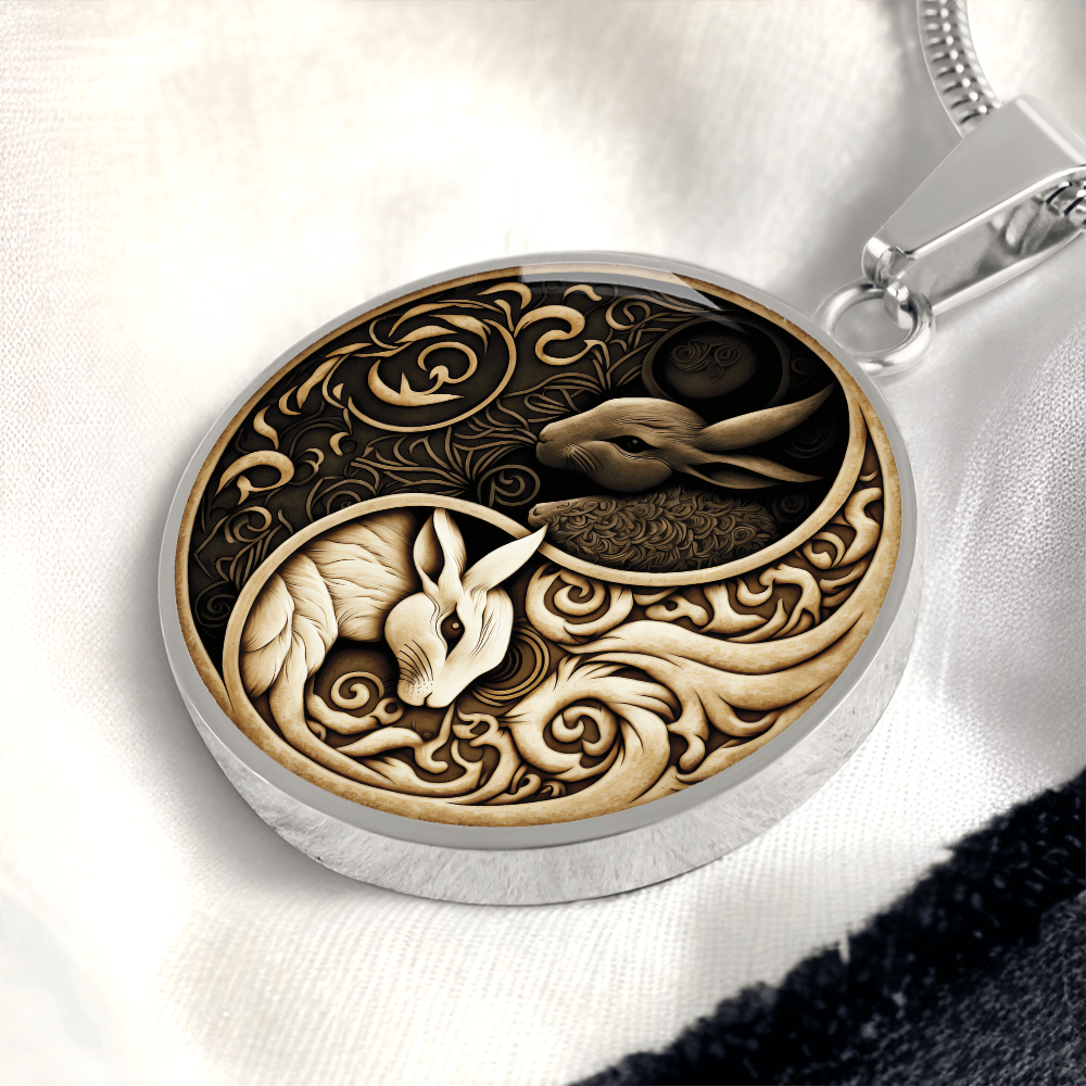 Yin Yang Rabbit Necklace