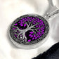 Silver Tree of Life Necklace With Purple Leaves