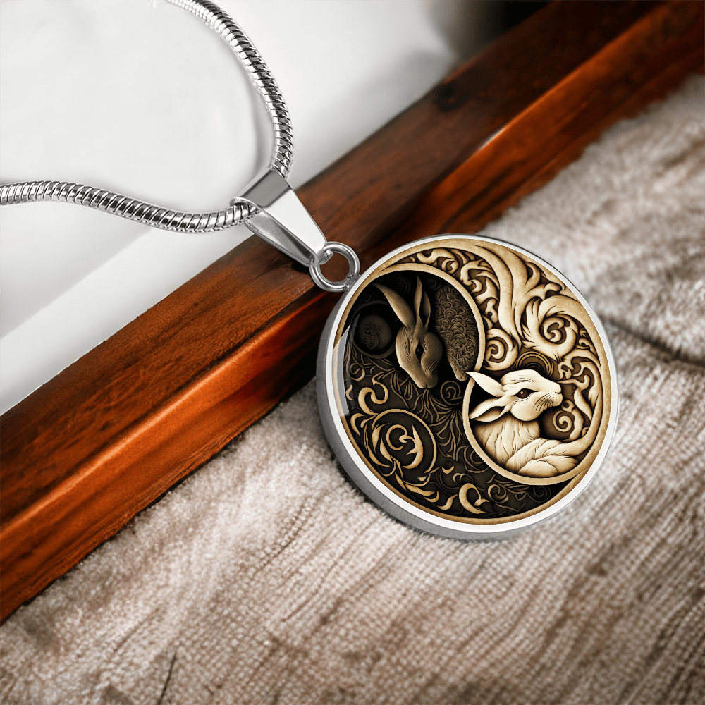 Yin Yang Rabbit Necklace