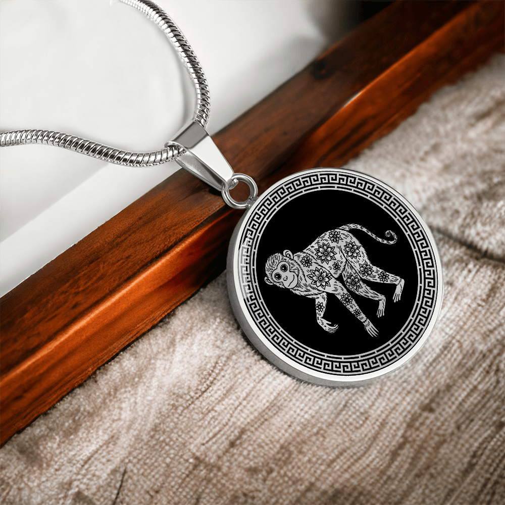 Monkey Necklace Chinese Zodiac Animal Pendant Jewelry