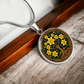 Celtic Tree of Life Pendant Necklace - Daffodil March Birth Flower Jewelry