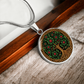 Celtic Tree of Life Pendant Necklace - Holly December Birth Flower Jewelry