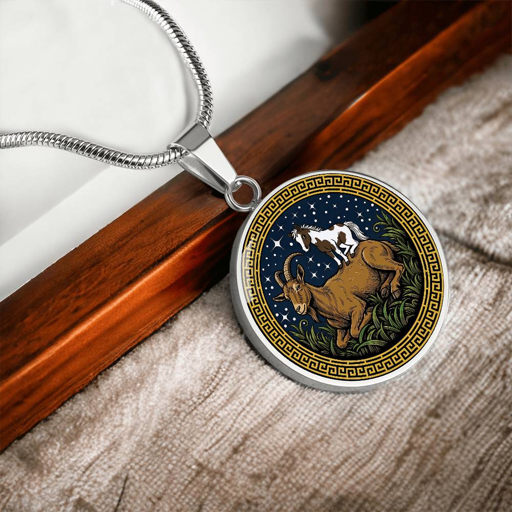 Horse & Goat Necklace - Couples Chinese Zodiac Animal Pendant Jewelry