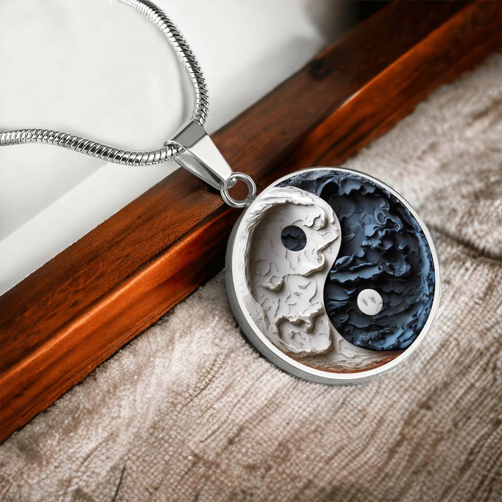 Silver Yin Yang Necklace